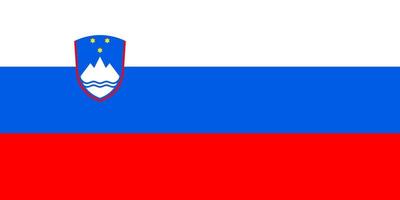 Slovenia flag simple illustration for independence day or election vector