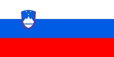 Slovenia flag simple illustration for independence day or election vector