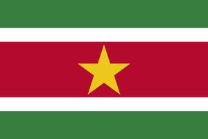 Suriname flag simple illustration for independence day or election vector