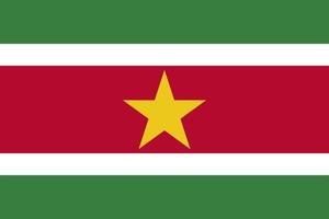 Suriname flag simple illustration for independence day or election vector