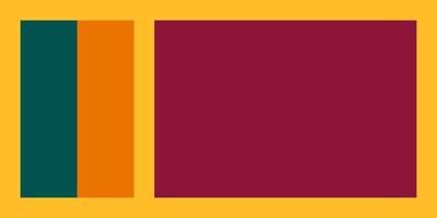 Sri Lanka flag simple illustration for independence day or election vector