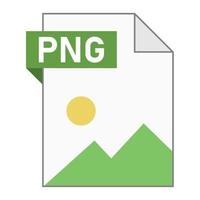 Modern flat design of PNG file icon for web vector