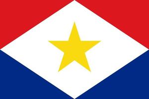 Saba flag simple illustration for independence day or election vector