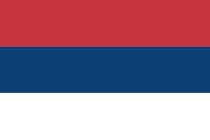 Ilustración simple de la bandera de Serbia para el día de la independencia o las elecciones vector