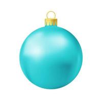 Turquoise Christmas tree ball vector