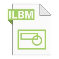 Modern flat design of ILBM file icon for web vector