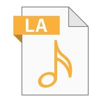 Modern flat design of LA file icon for web vector