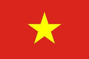 bandera de vietnam, simple, ilustración, para, independencia, día, o, elección vector