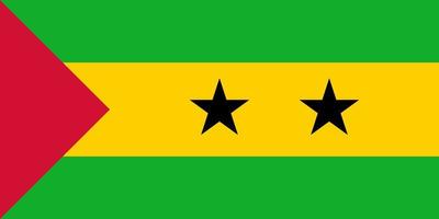 Sao Tome and Principe flag simple illustration for independence day or election vector