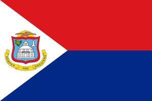Sint Maarten flag simple illustration for independence day or election vector