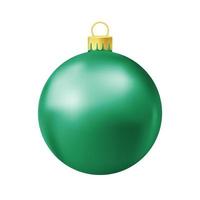 Green Christmas tree ball vector