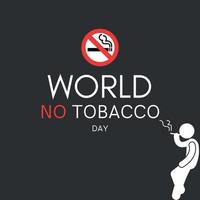 A poster that says world no tobacco day. vector