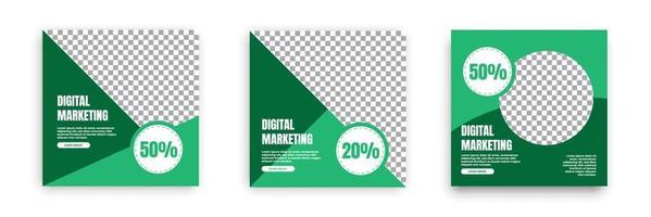 Digital business marketing social media post template vector