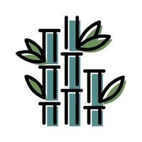 bamboo tree spa and salon icon vector illustration