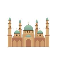 Muslim mosque vector illustration. Eid Mubarak, Ramadan Kareem