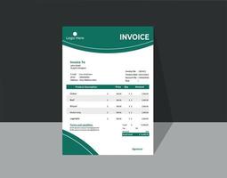 Simple invoice design vector