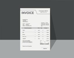 Invoice design template vector