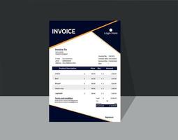 Invoice minimal design template vector