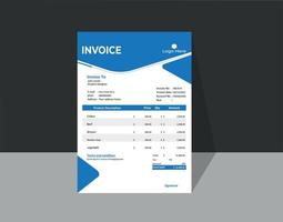 Simple invoice design template vector