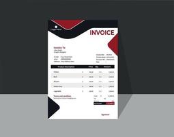 Invoice minimal design vector