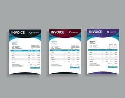 Invoice Designs template vector