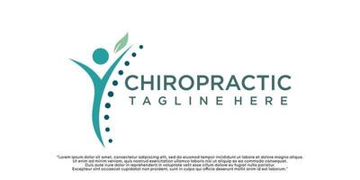 Chiropractic logo design ilustrator vector unique concept Premium Vector