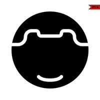 emoticon glyph icon vector