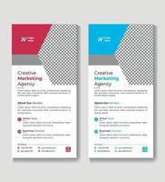 modern business rack card or dl flyer template vector