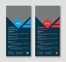 modern business rack card or dl flyer template vector