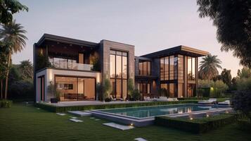 modern luxury real estate house for sale and rent , luxury property residence concept, photo