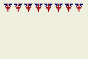coronación celebracion Reino Unido Unión Jack bandera antecedentes vector ilustración
