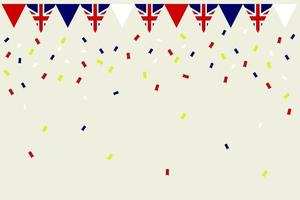 Coronation celebration UK Union Jack flag background vector illustration