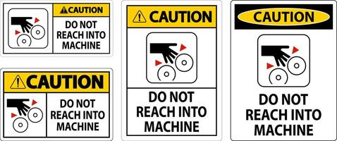 Caution Sign Do Not Reach Into Machine vector