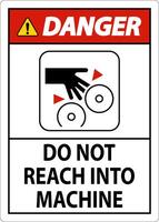 Danger Sign Do Not Reach Into Machine vector