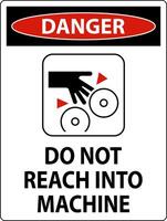 Danger Sign Do Not Reach Into Machine vector