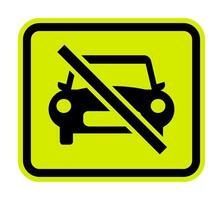 Car prohibition sign on white background vector