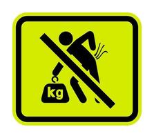 Lifting Hazard May Result In Injury See Safety Manual For Lifting Instructions vector