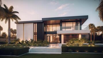 3d modern luxury real estate house for sale and rent , luxury property concept, photo