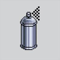 Pixel art illustration Spray Can. Pixelated Aerosol Spray Can. Spray can graffity icon pixelated for the pixel art game and icon for website and video game. old school retro. vector