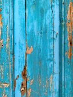 Peeling paint blue texture background on wooden door photo