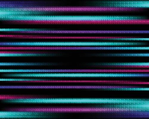 blue network light code and data security abstract technology background