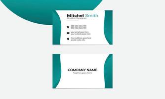 Simple clean business card design with vector format