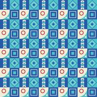 Colorful neo geometric pattern. Neo Geometric Seamless Period. Grid with color geometrical shapes. Modern abstract background vector