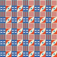 Colorful neo geometric pattern. Neo Geometric Seamless Period. Grid with color geometrical shapes. Modern abstract background vector
