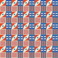 Colorful neo geometric pattern. Neo Geometric Seamless Period. Grid with color geometrical shapes. Modern abstract background vector