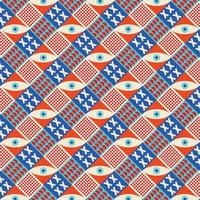 Colorful neo geometric pattern. Neo Geometric Seamless Period. Grid with color geometrical shapes. Modern abstract background vector