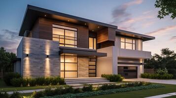 3d modern luxury real estate house for sale and rent , luxury property concept, artwork photo