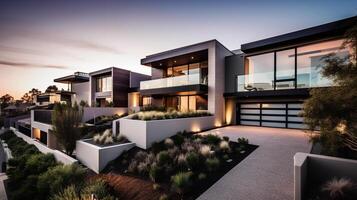 3d modern luxury real estate house for sale and rent , luxury property concept, artwork photo