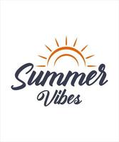 Summer vibes illustration trendy unique vector tshirt design summer mode tshirt