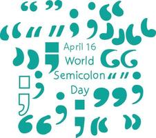 World Semicolon Day vector